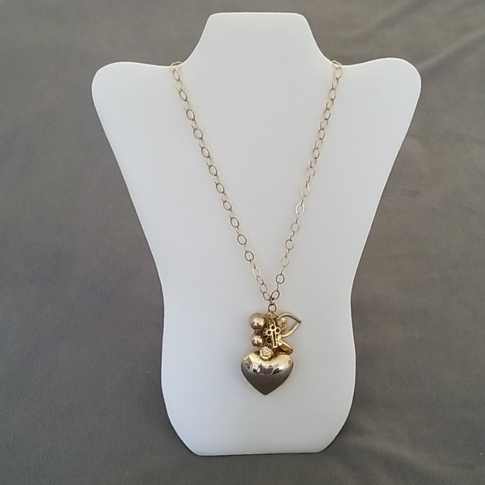 Gold Heart Charm Necklace
